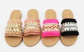 Bamboo Athena Beaded Slides