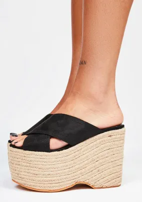 Black Bannah Platform Sandals