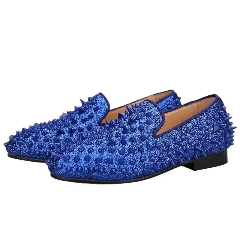 Blue Bliss: Genuine Leather Kids' Loafers