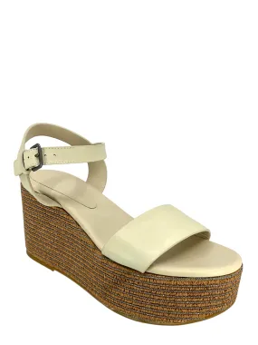 Brunello Cucinelli Beaded Espadrille Platform Wedge Sandals Size 8