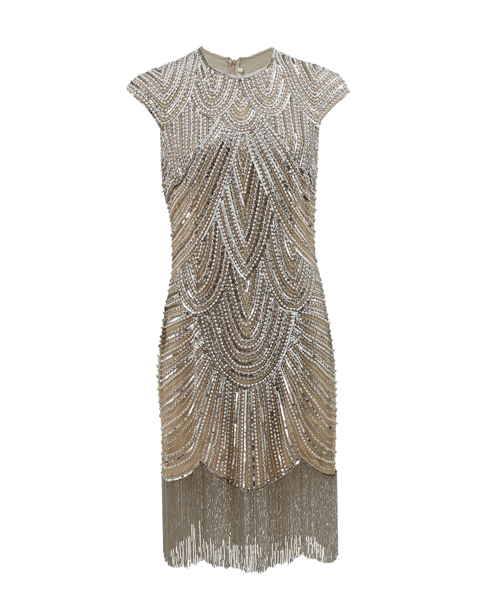 Crystal Deco Beaded Fringe Dress