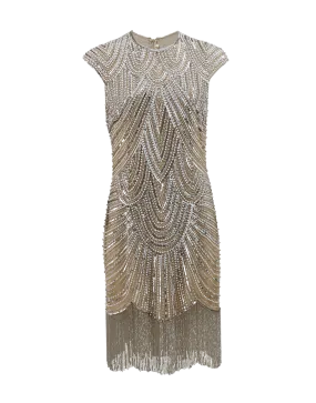 Crystal Deco Beaded Fringe Dress