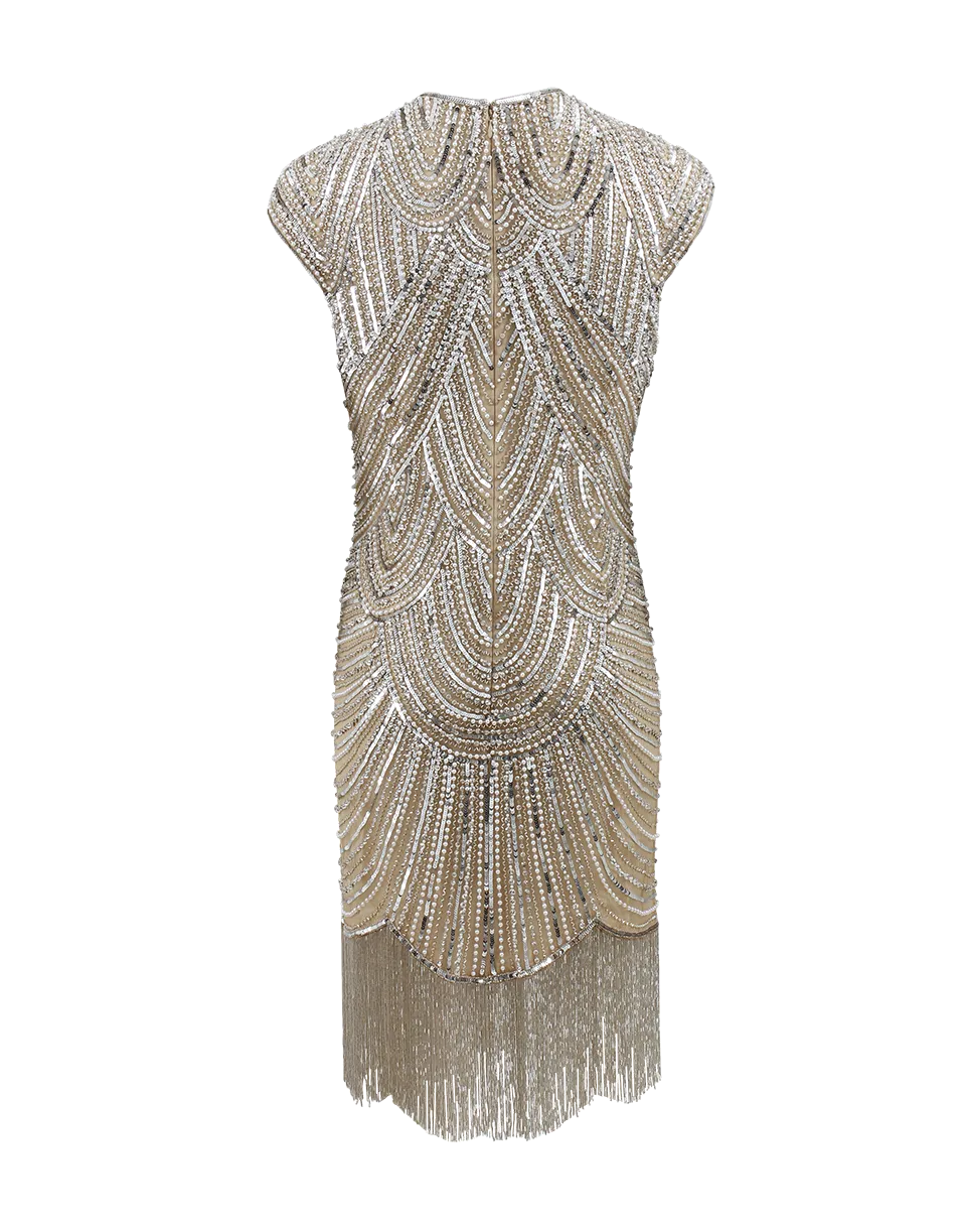 Crystal Deco Beaded Fringe Dress