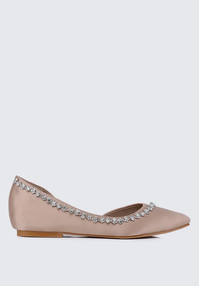 Delilah Comfy Ballerina In Taupe