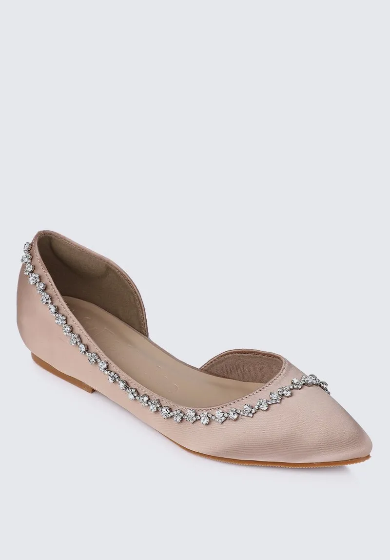 Delilah Comfy Ballerina In Taupe