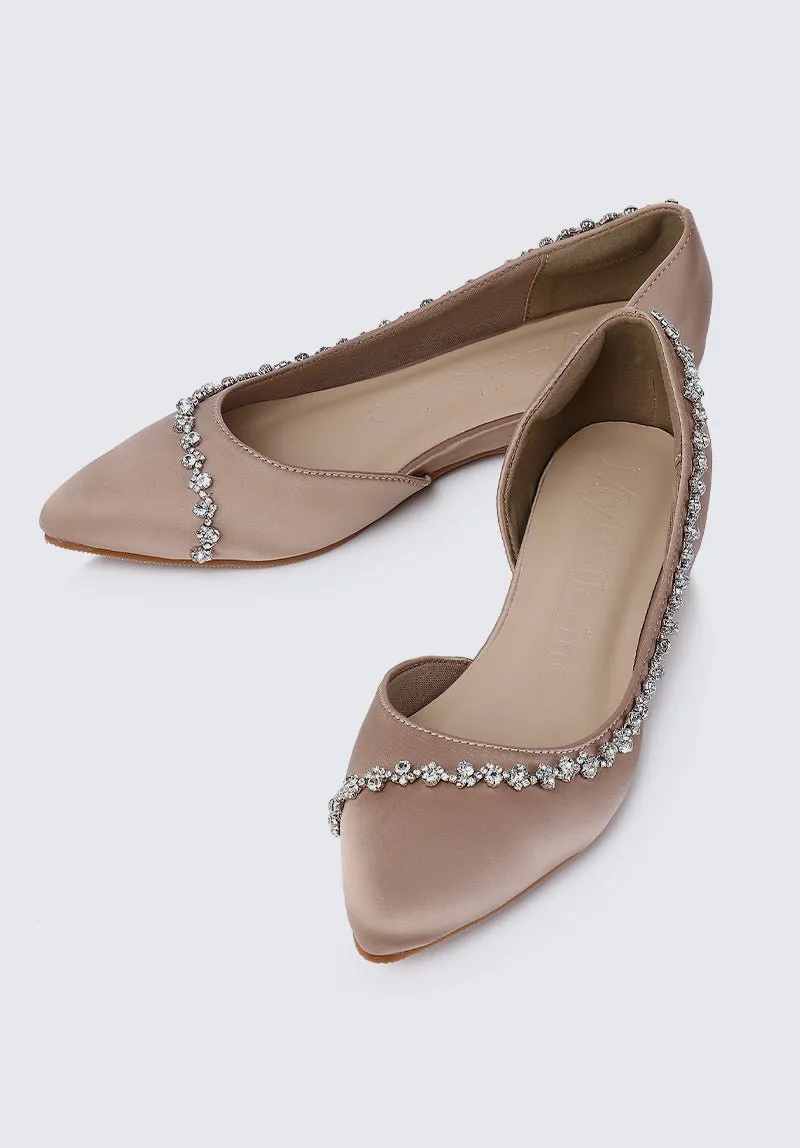 Delilah Comfy Ballerina In Taupe