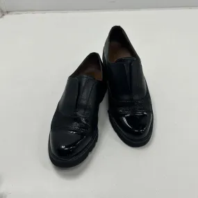 Donald Pliner Black Slip-On Patent Leather Vamp Loafers Women's Size 8.5M