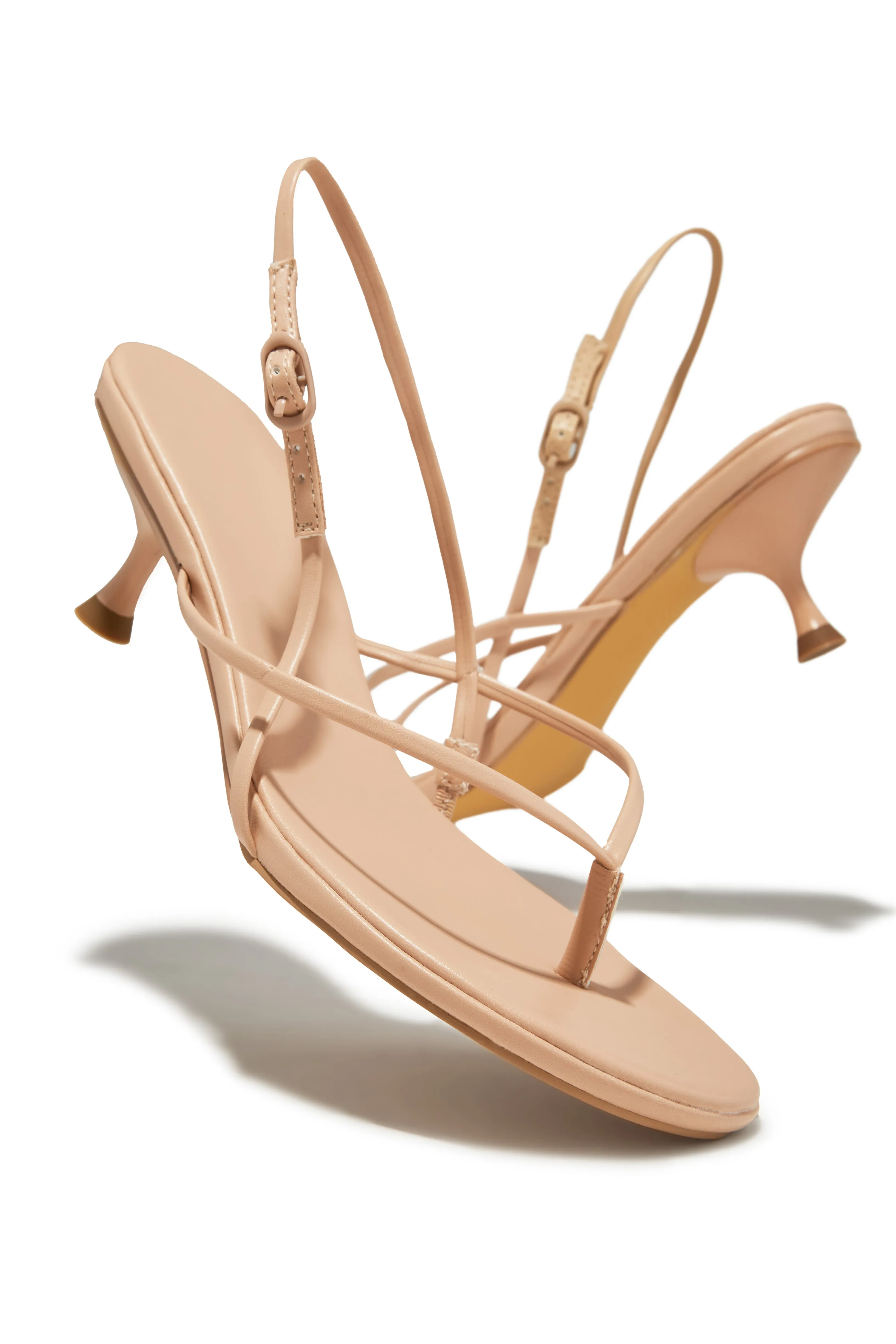 Elodie Slingback Kitten Heels - Nude