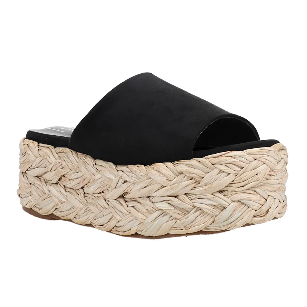 Ibiza Espadrille Platform Slide Sandals