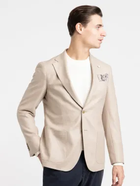 Light Brown Wool-Cashmere Sport Jacket