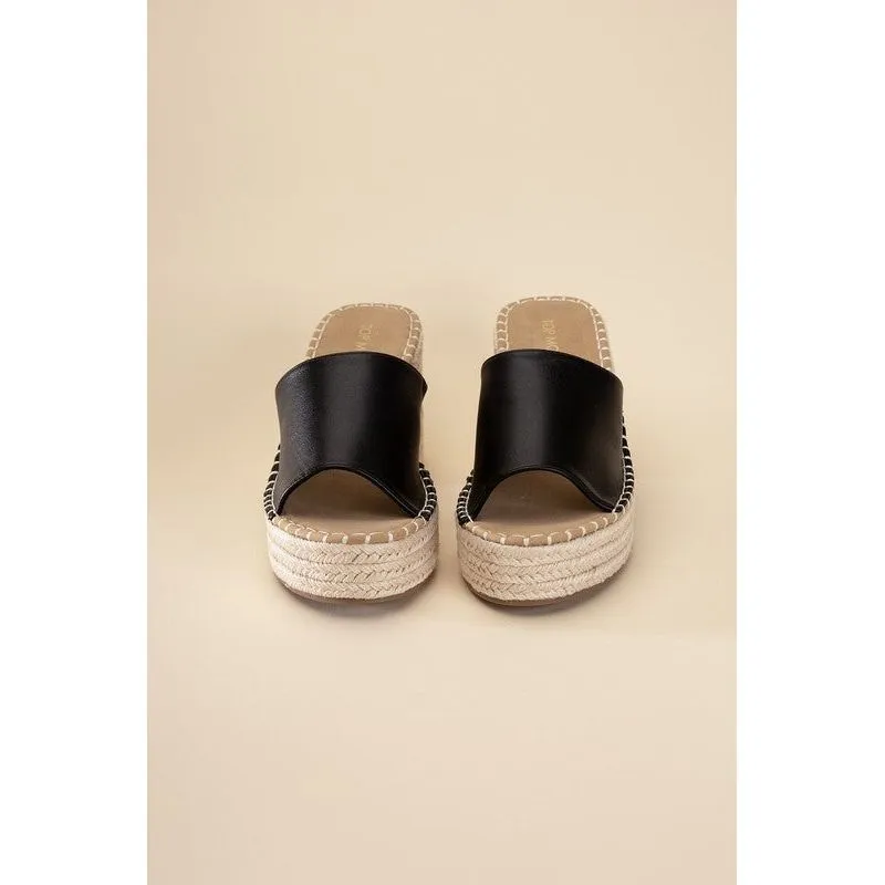 LOCK-1 ESPADRILLE MULE HEELS