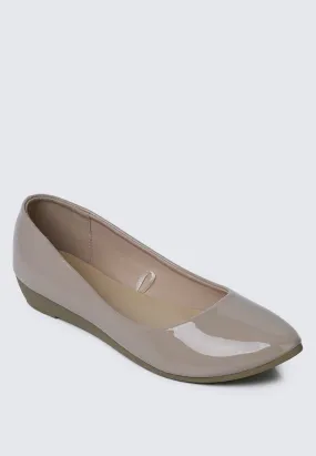 Lunna Comfy Ballerina In Almond