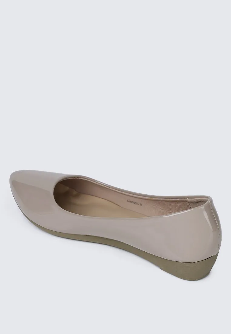 Lunna Comfy Ballerina In Almond