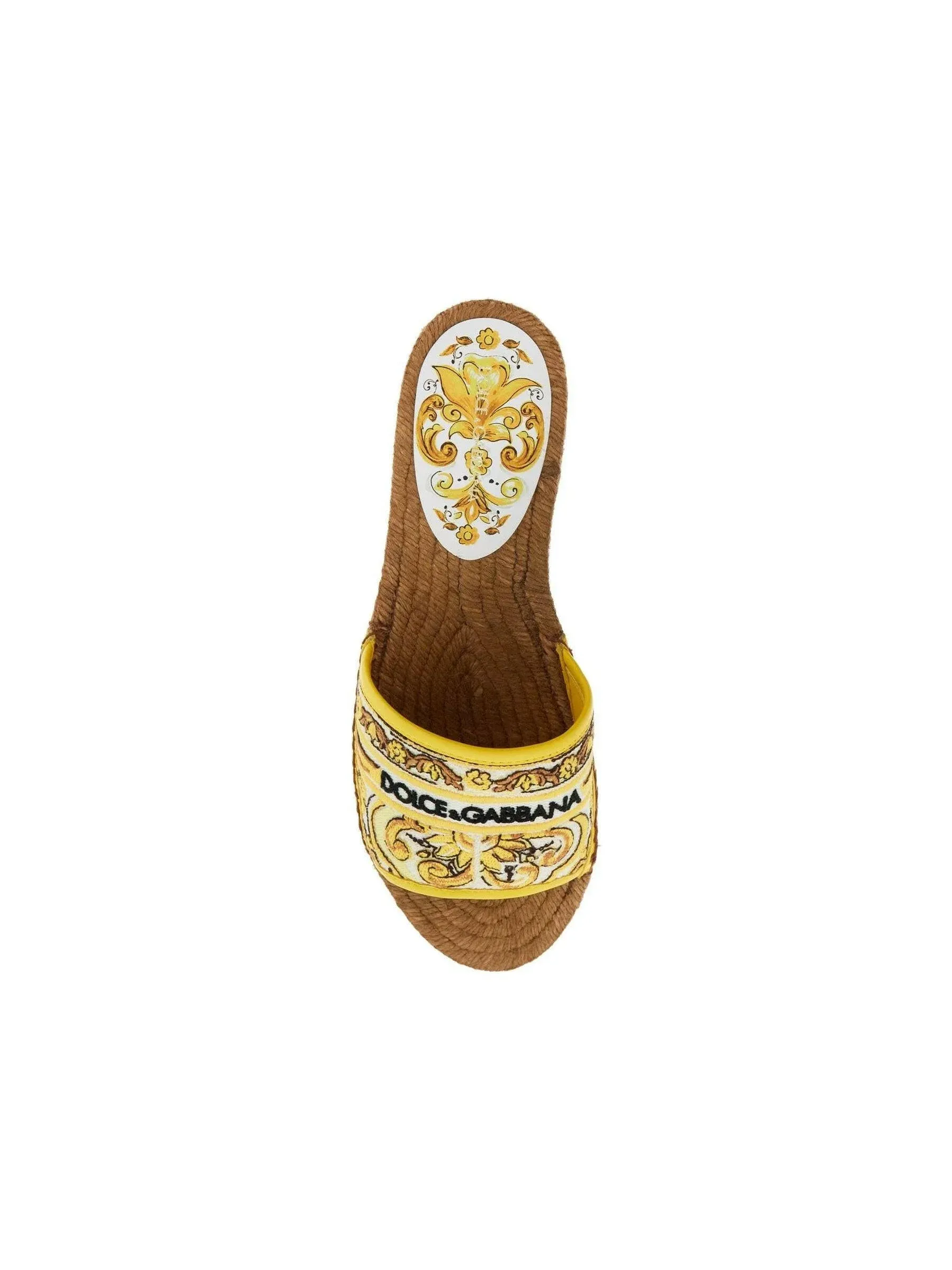 Majolica Pattern Espadrille Sandals