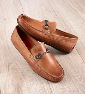 Martin Dingman Bermuda Horse Bit Loafers - Saddle Tan