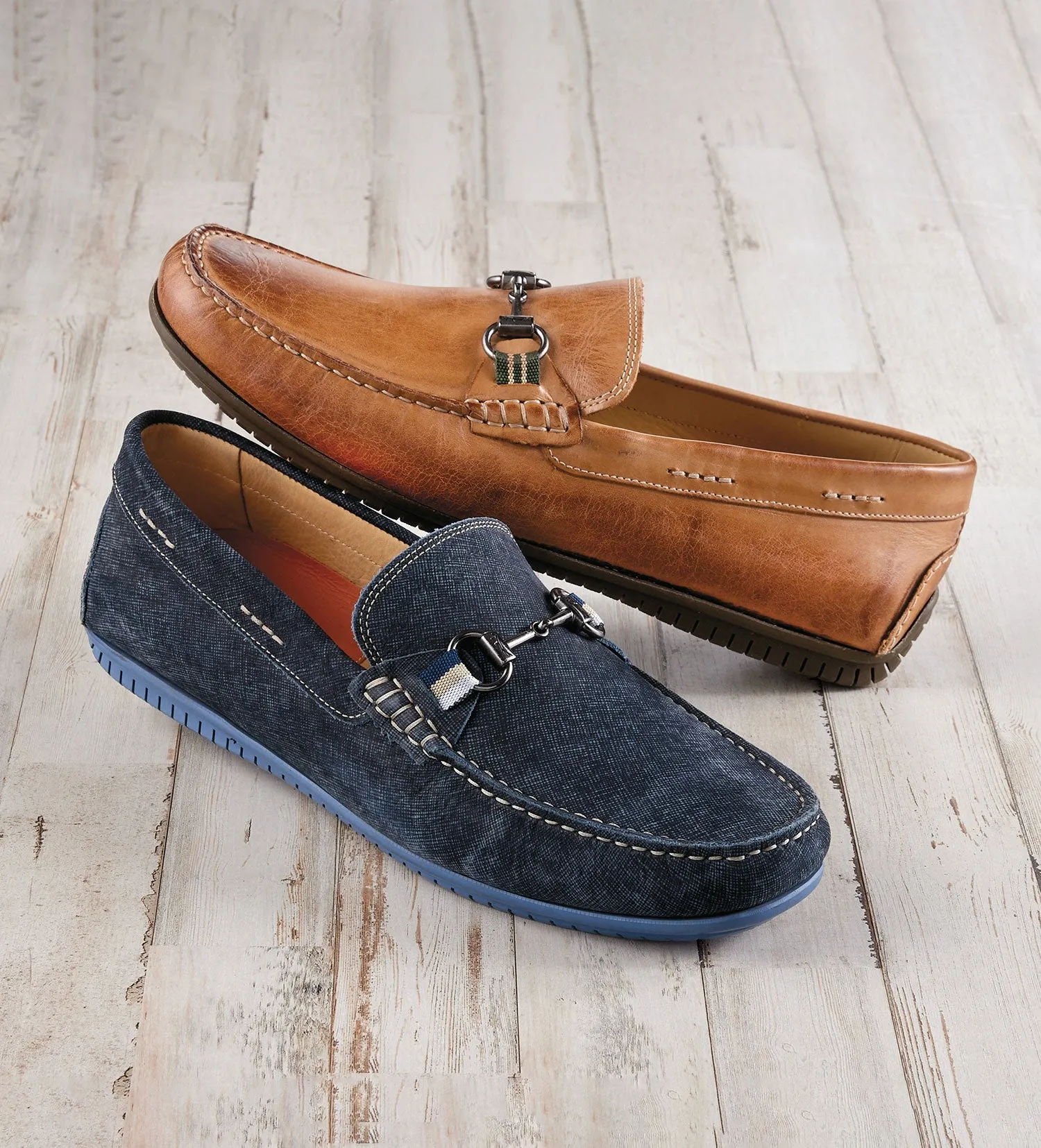 Martin Dingman Bermuda Horse Bit Loafers - Saddle Tan