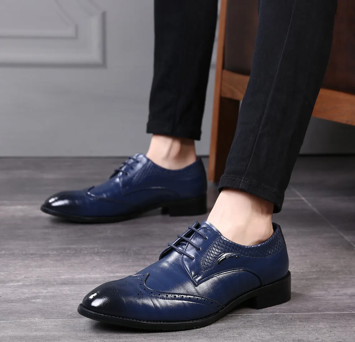 Men's Wingtip Casual Derby Shoes