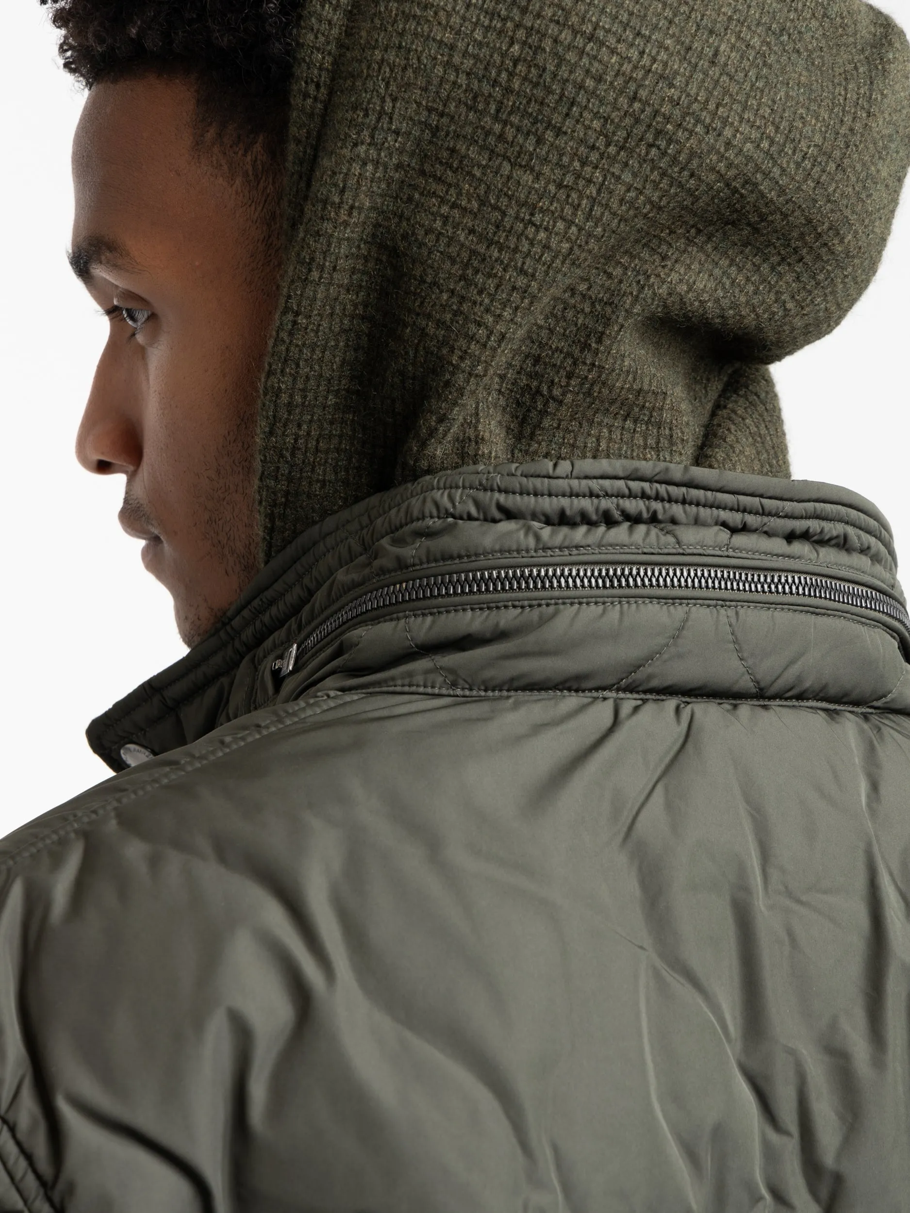 Olive Smoke Quilted Utility Jacket