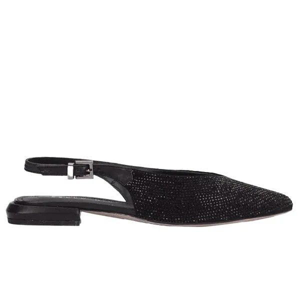 Palma Black | Crystal Embellished Slingback