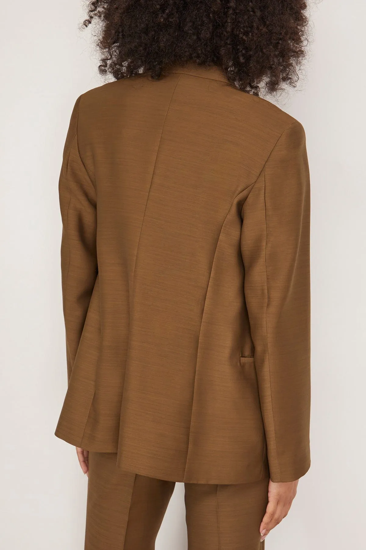 Polus Organic Wool and Silk Jacket in Moss