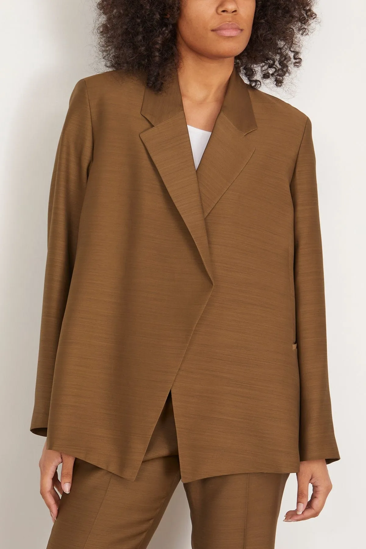 Polus Organic Wool and Silk Jacket in Moss