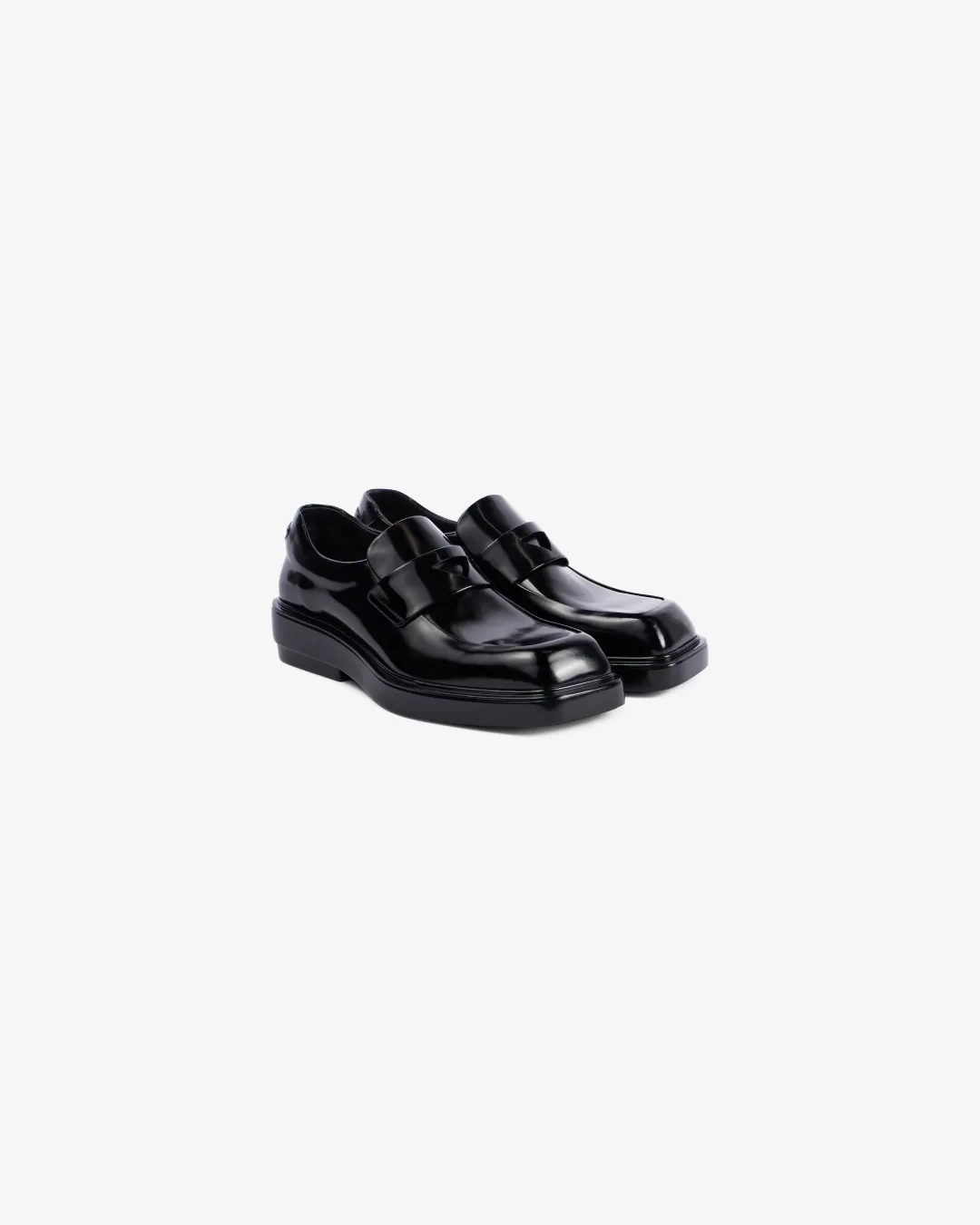 Prada Brushed Leather Loafers