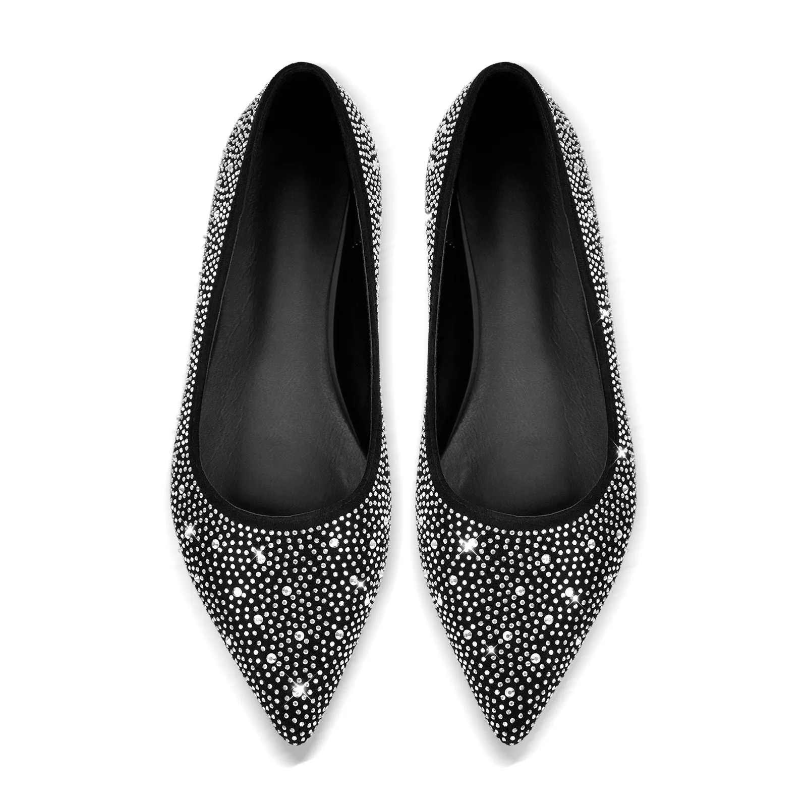 Rhinestone Pointed Toe Flats