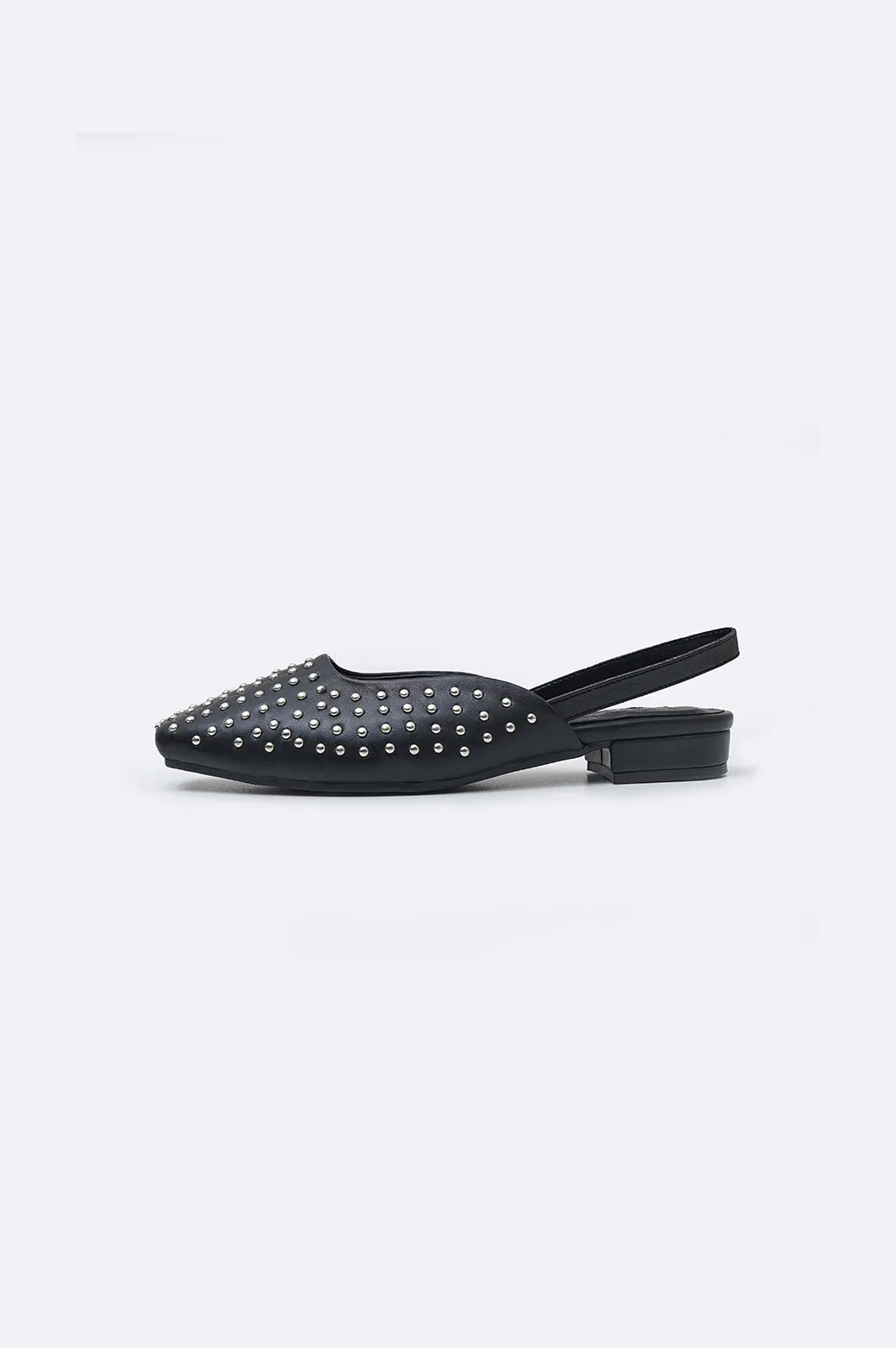 STUDDED SLINGBACK FLATS