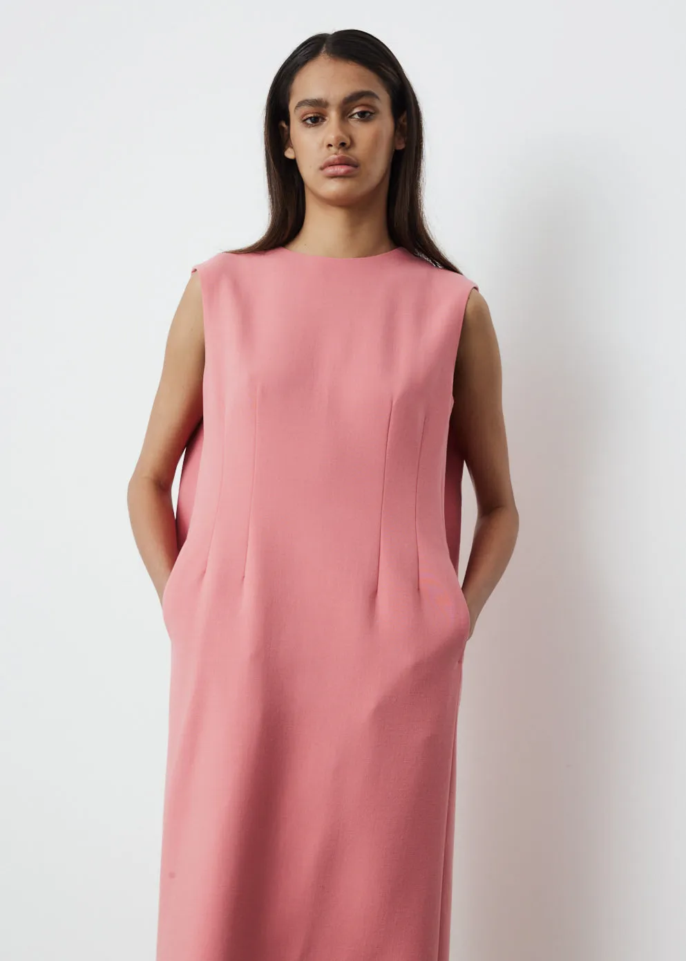 Tense Wool Double Cloth Dress