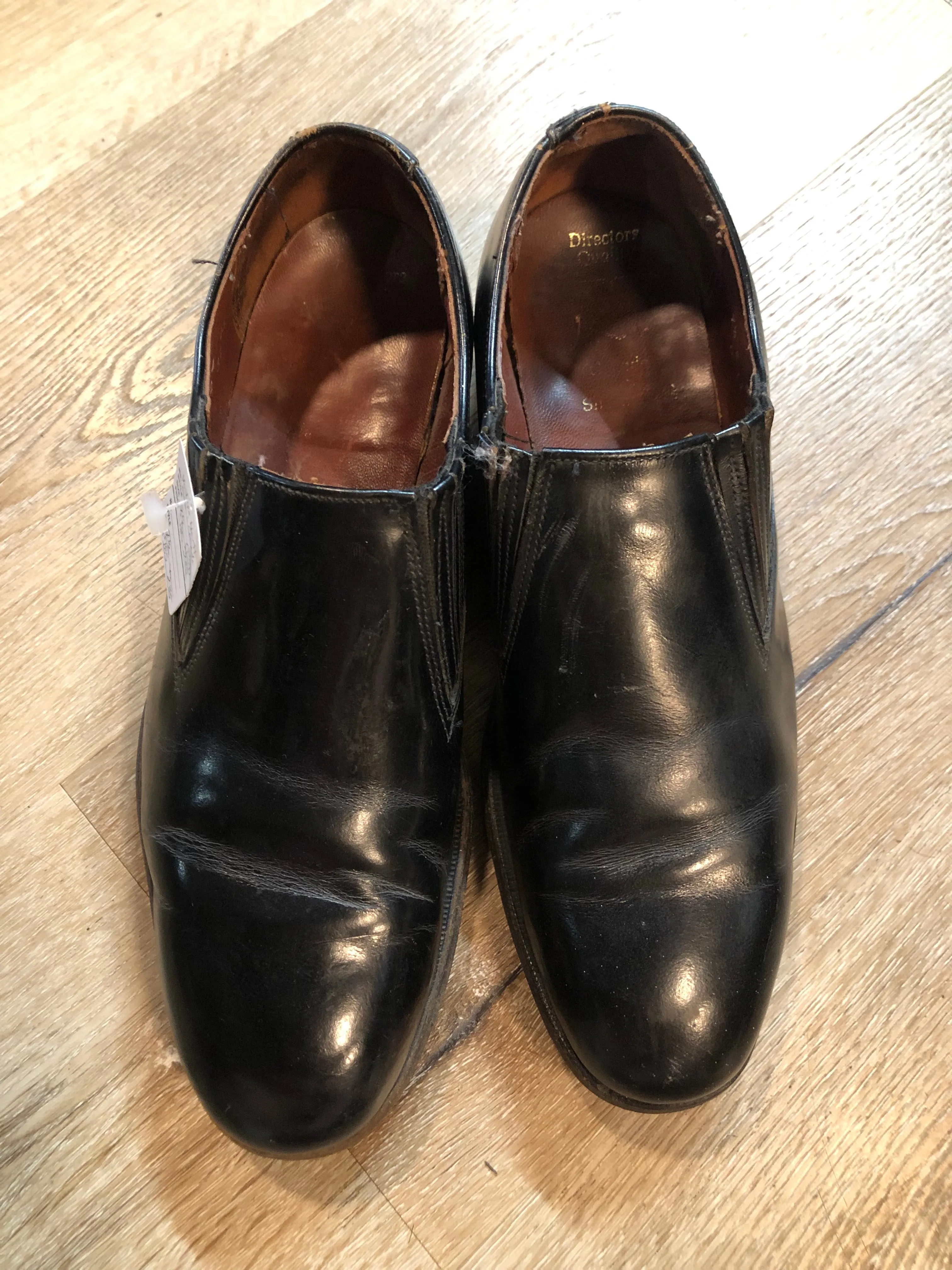 Vintage Hartt Black Leather Loafers, Made in Canada, 7.5 Mens US/ 41 EUR